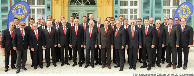 Die Mitglieder des Lions Club Schwetzingen im Jahre 2013