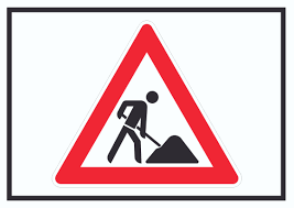 Straßenschild "Baustelle"